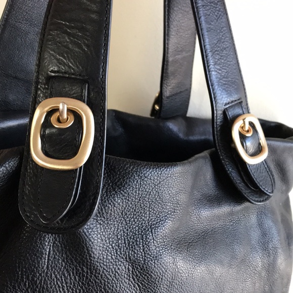 Michael Kors tote extra large Black leather gorgeous 2 top handle bag zip close - Picture 5 of 16